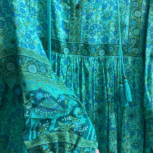 Spell Sundown Boho turquoise dress size XL - Picture 3 of 14